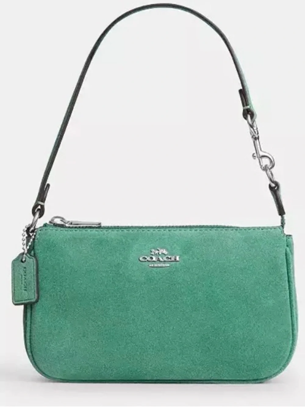 COACH Nolita 19 Shoulder Bag in Mint Green Suede with Silver Tone Hardware - NWT